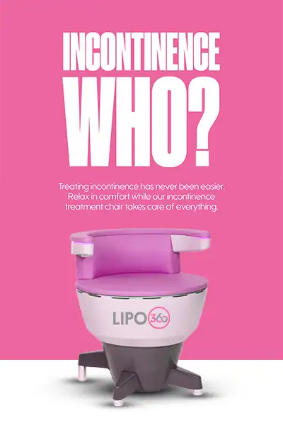 LIPO360 EMS Chair Can Help with Urinary Incontinence 2 Image of a urinary incontinence treatment seat Stanford-le-Hope